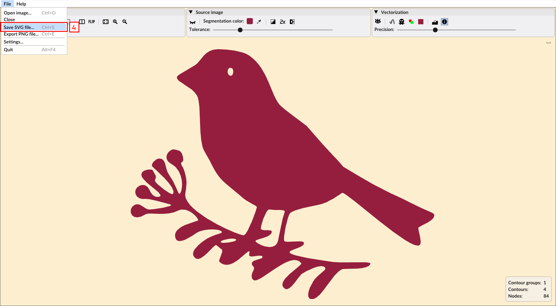 Save to a SVG file